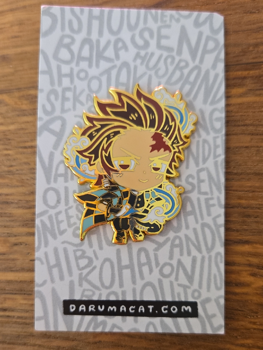 Darumacat Demon Slayer Tanjiro Enamel Pin
